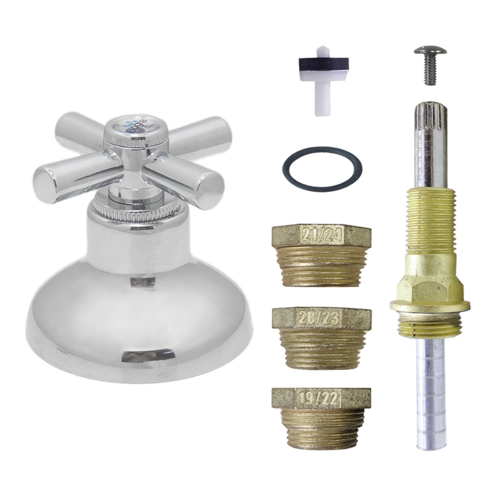 Kit Reparo Salva Registro SOS com Acabamento Cromado Chuveiro Pressão Universal Fácil Instalação