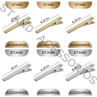 Kit Presilhas Bico de Pato Prata e Dourada – 50 ou 100 Unidades para Bijuterias e Cabelos em Oferta na Shopee