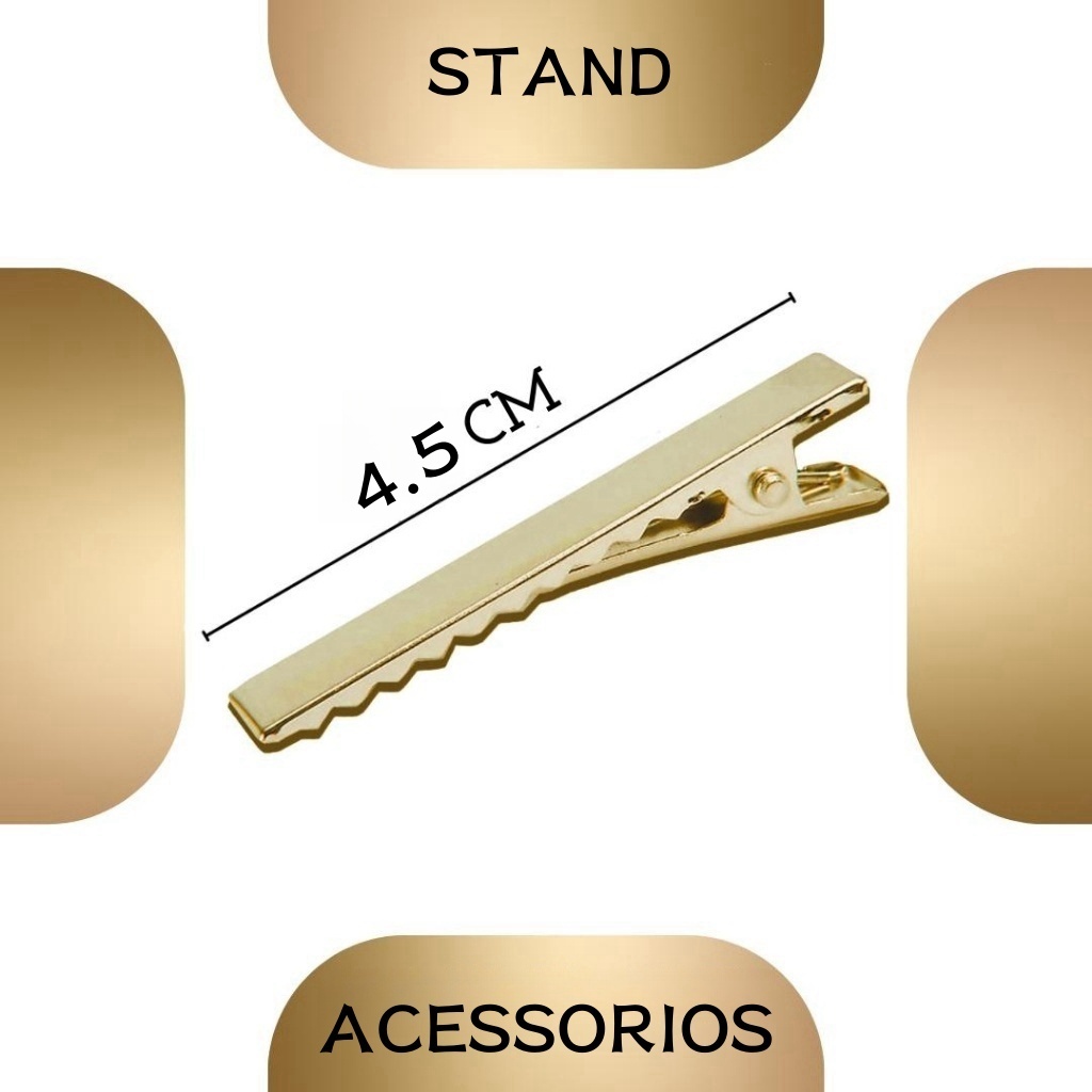 Kit Presilhas Bico de Pato Prata e Dourada – 50 ou 100 Unidades para Bijuterias e Cabelos