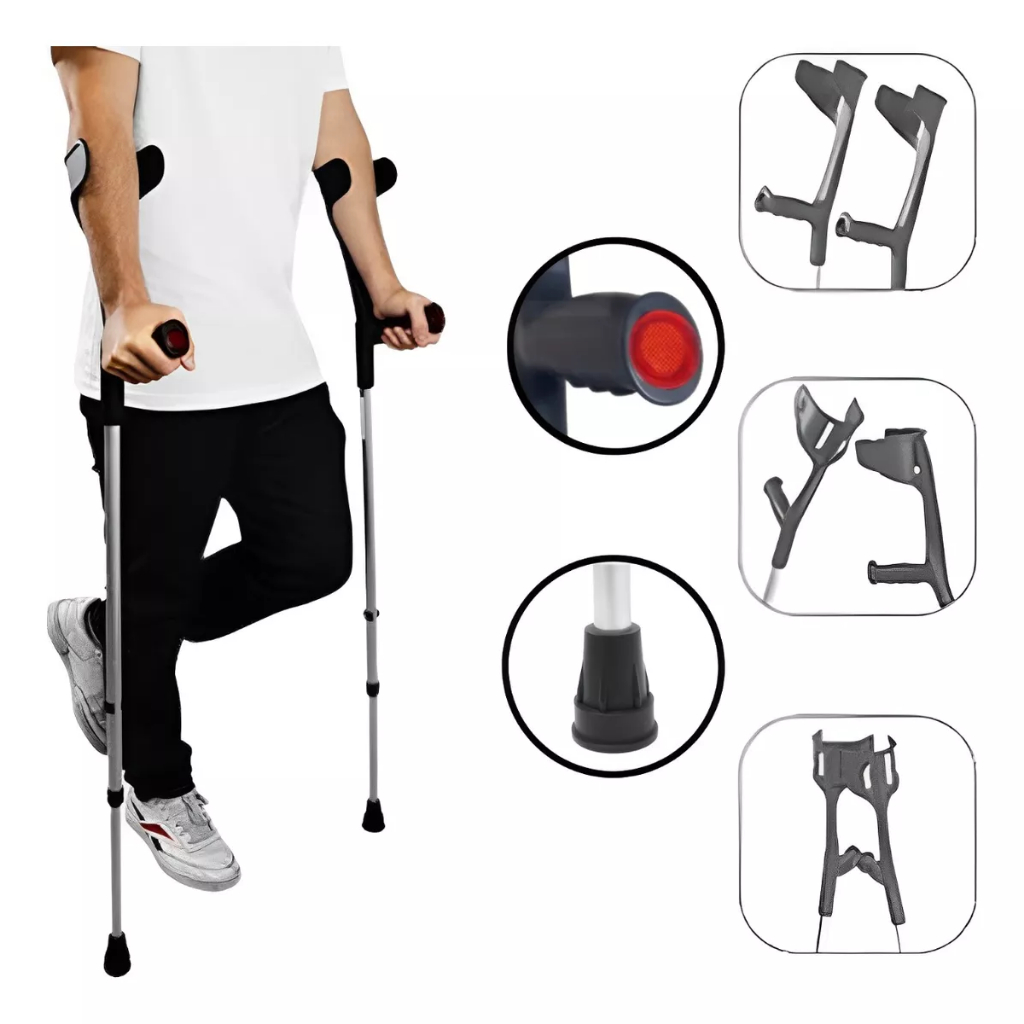 PAR BENGALA MULETA CANADENSE REGULAVEL 120kg LEVE MOBILIDADE CORES