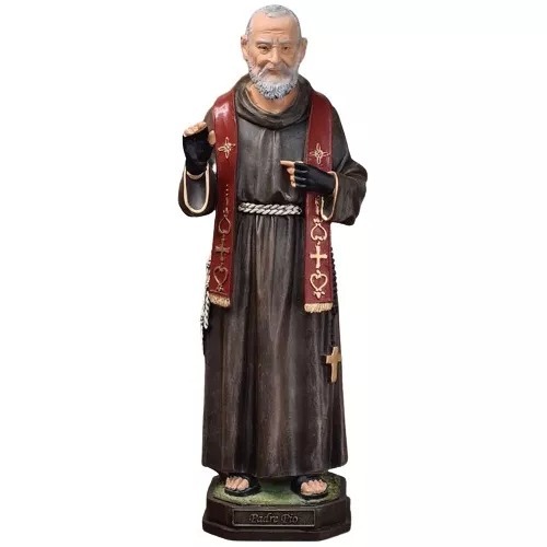 Imagem São Padre Pio Estola 20 Cm Resina
