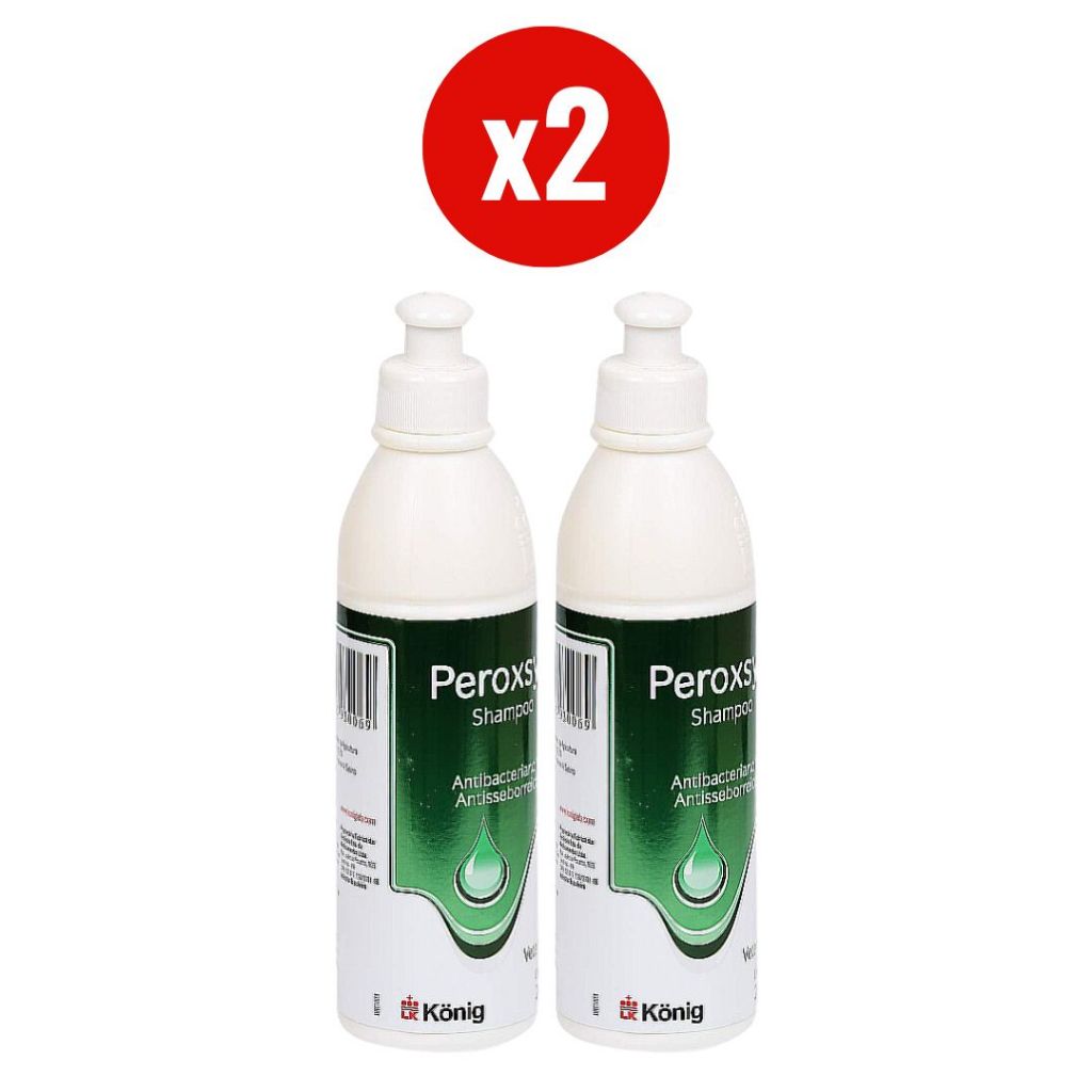 Kit 2 Shampoo Peroxsyn 200ml para Cães e Gatos König - Pets