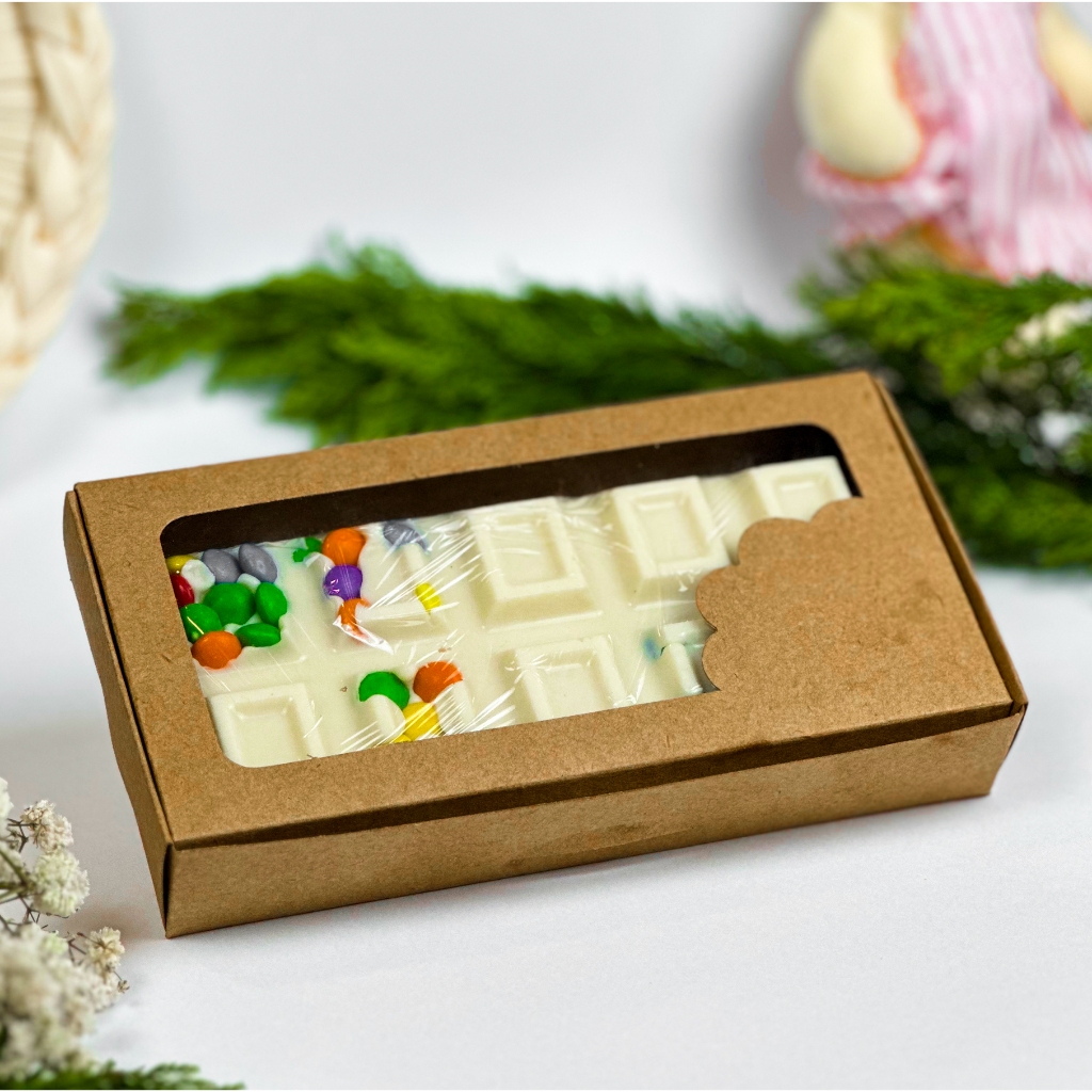 Caixa Barra de Chocolate Gourmet 300g: Kit com 10 Unidades - Embalagem de Confeitaria - Presente em Oferta na Shopee