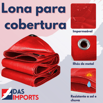 Lona Grossa Reforçada 4x5 Para Cobertura de Caminhão Piscina Materiais Estacionamento Camping Lona