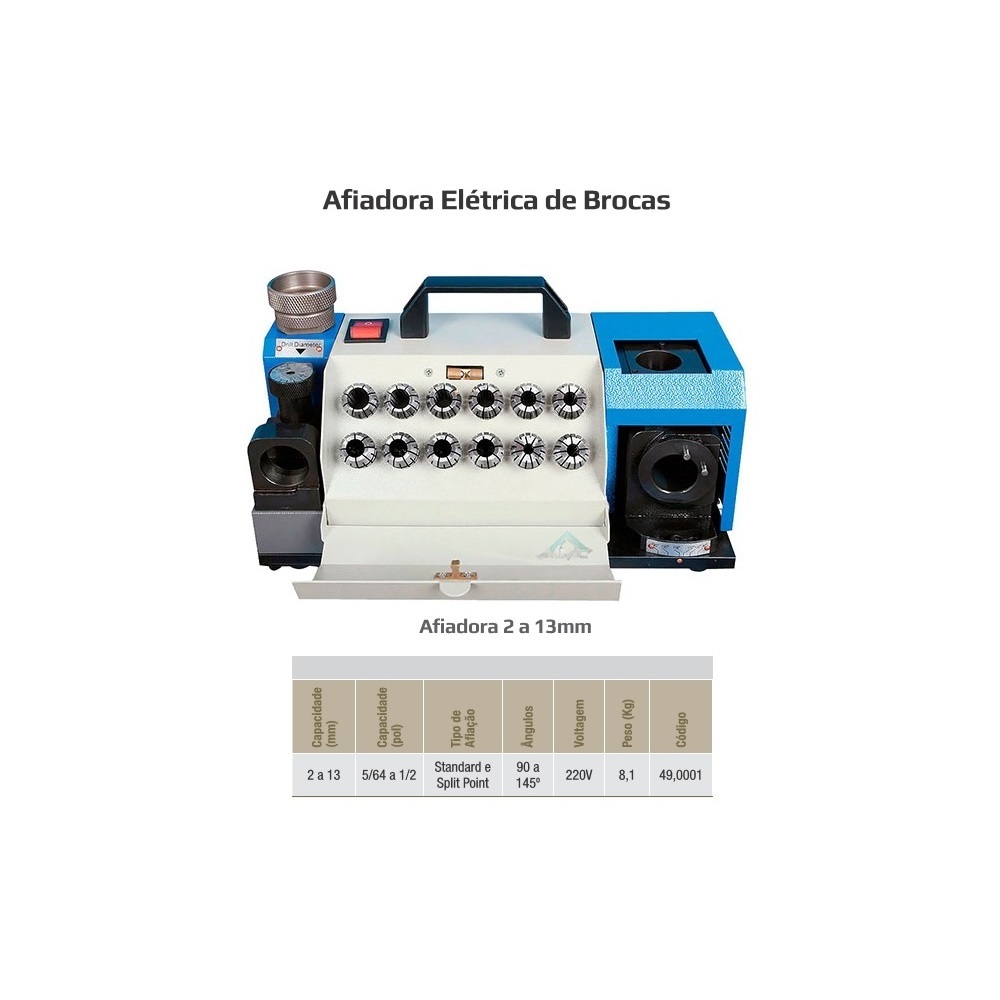 AFIADORA DE BROCAS ELETRICA 2-13 MM - ROCAST