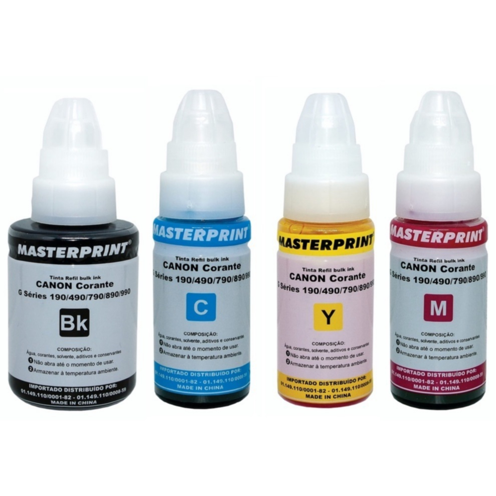 Tinta Masterprint compatível Canon G1100 G1800 G1900 G2100 G3100 G1110 G2110 G2900 G3102 G3110 G4110