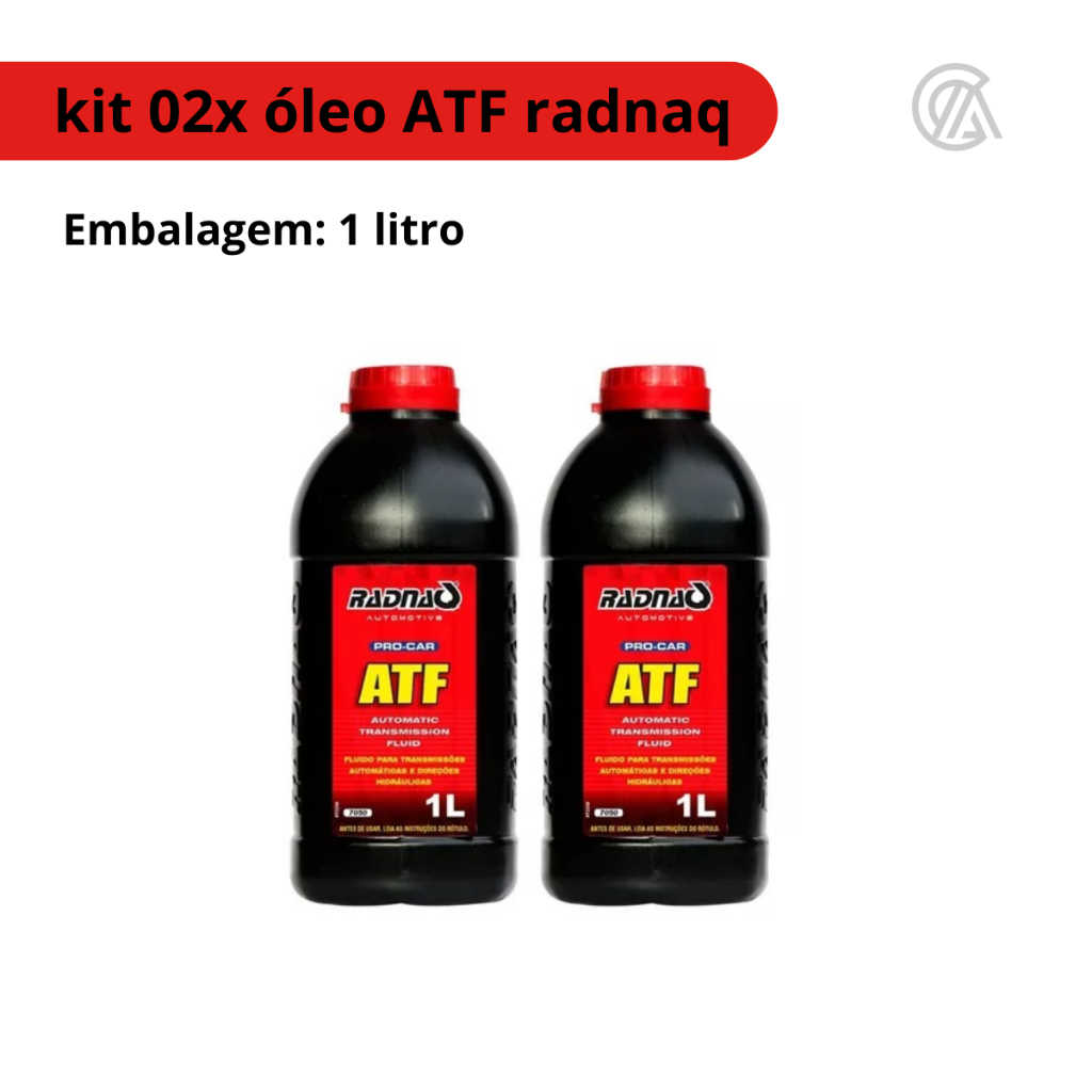 Kit 2x Óleo ATF Fluido para Transmissão Cambio Automático e Direção Hidráulica 1l