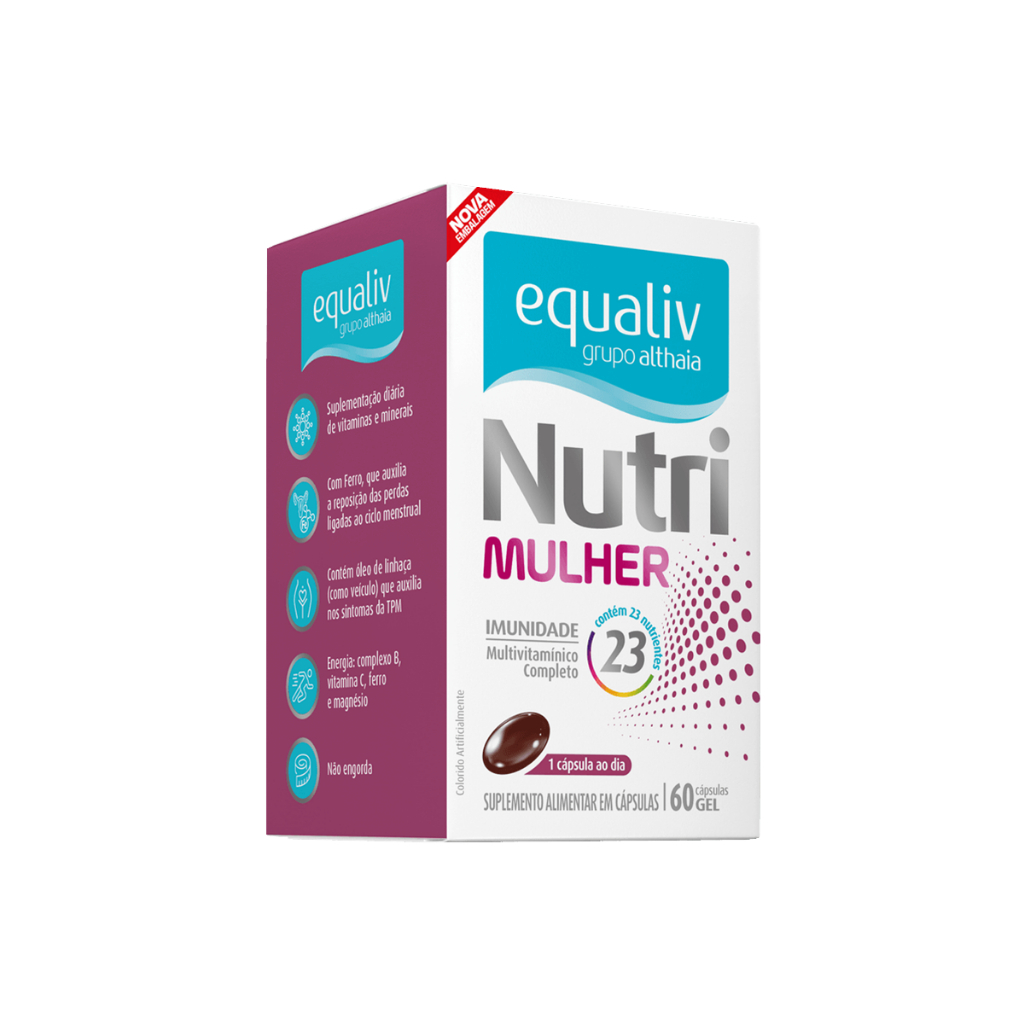 Nutri Mulher - Suplemento Vitamínico ideal para Mulher - 60 Cápsulas - Equaliv