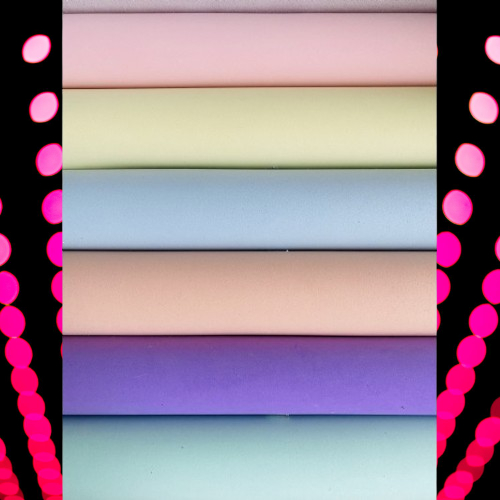 PACOTE COM 10 FOLHAS DE EVA 40X60 DE 1.5mm (CANDY COLOR).