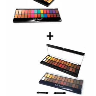 kit maquiagem 2 paletas de sombras 56 cores belle Angel lua e neve neutras e marcantes e p...