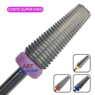 Broca de tungstênio cônica do topo reto fina, 5 em 1 original proberra premium para unhas corte reto em Oferta na Shopee