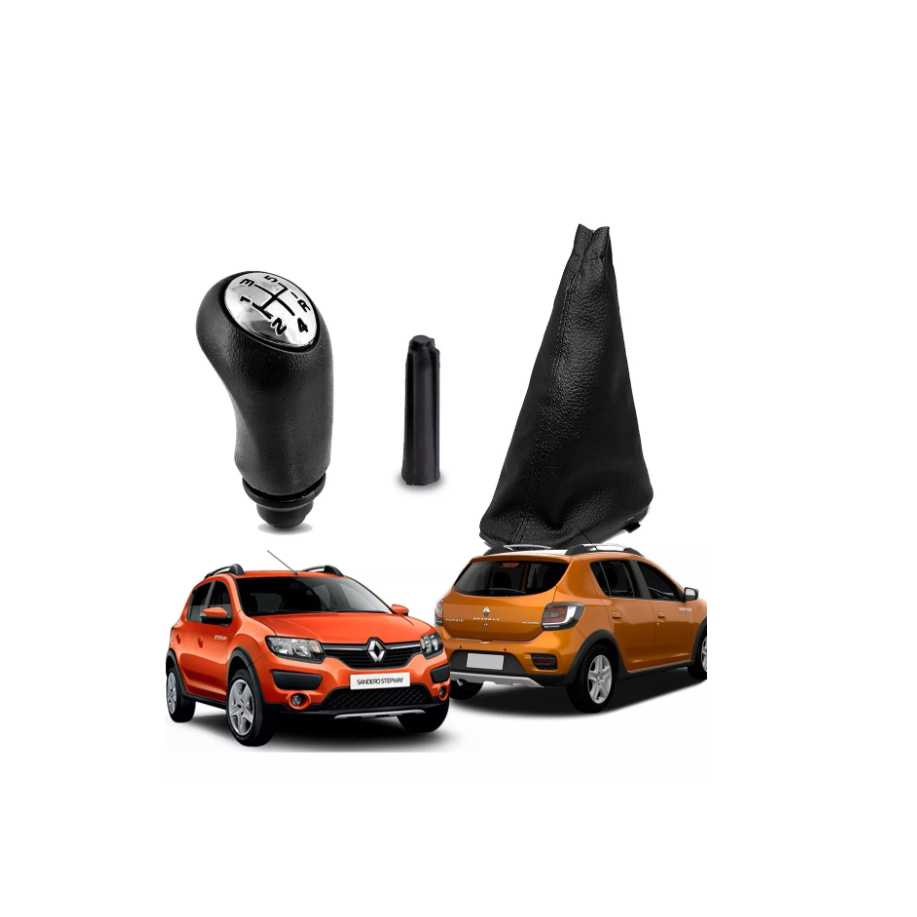 Coifa Manopla Bola Marcha Alavanca Sandero Stepway Logan 2015/2020