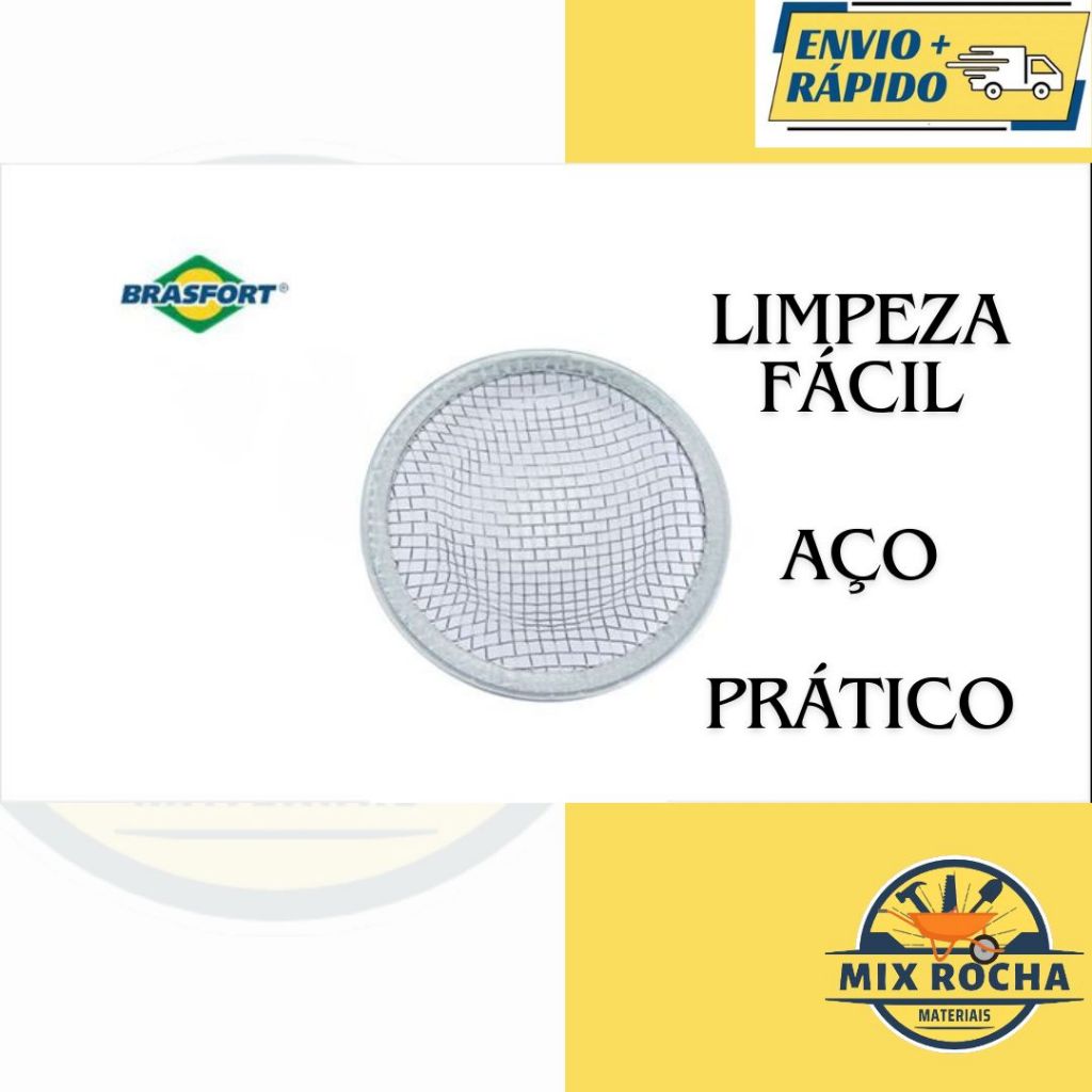 Ralo Ralinho para pia tanque aço inox