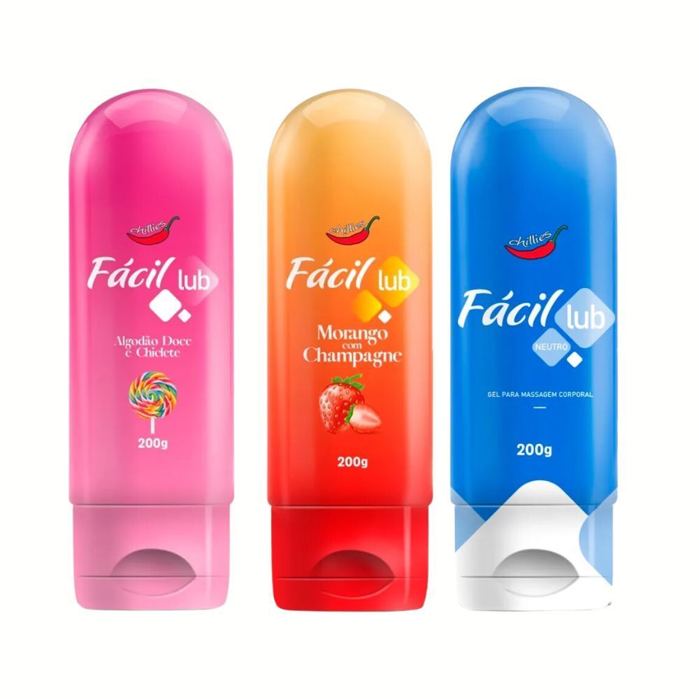 Lubrificante a Base de Agua Fácil Lub 200g Chillies SEX SHOP Produtos Eróticos
