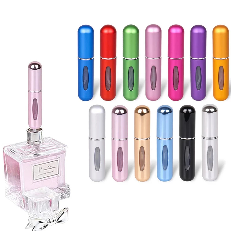 Kit 50 Mini Frasco Porta Perfume Recarregável Spray Bolsa Viagem Portátil 5ml Vaporizador Atomizador Refil Borrifador