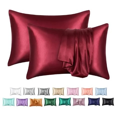 Fronhas De Cetim 70x50 cm Com Zíper Anti Frizz Luxo ótimo para Cabelo - Par 2un