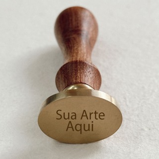 Sinete Personalizado Oval P/ Lacre De Cera Ou Chocolate em Oferta na Shopee
