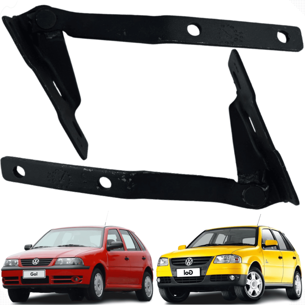 Par Dobradiça Braço Capô Volkswagen Gol Saveiro Parati G3 G4 99/14 Le/Ld
