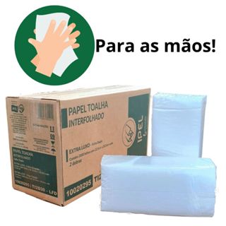 Papel Toalha Interfolha Secar Mãos Folha Dupla 2000 Folhas Extra Luxo 22,5cm x 20,5cm 100% Celulose em Oferta na Shopee