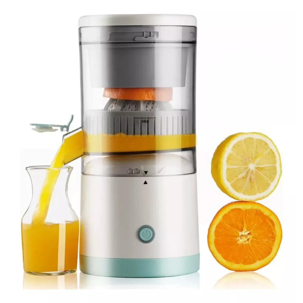 Espremedor Elétrico Laranja Limão Frutas 400ML P/ Fazer Sucos USB Recarregável Inox UD110