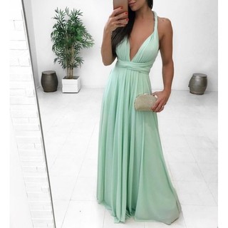 Vestido de Festa Longo Feminino Multiformas Roupa Confortavel  Madrinhas formatura plus s…