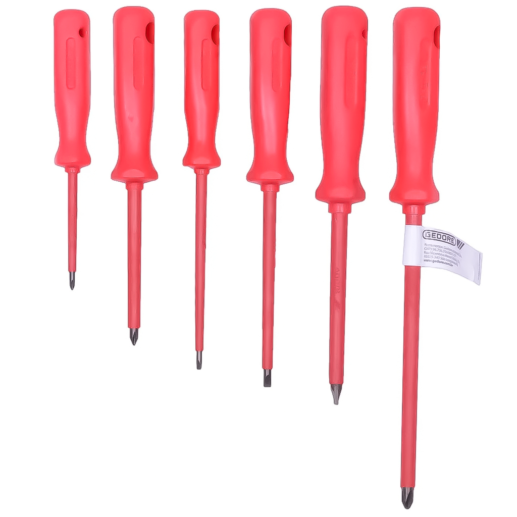 Jogo Chave De Fenda E Phillips 6 Peças Isoladas 1000v Gedore Cr-V Profissional - Home & Living