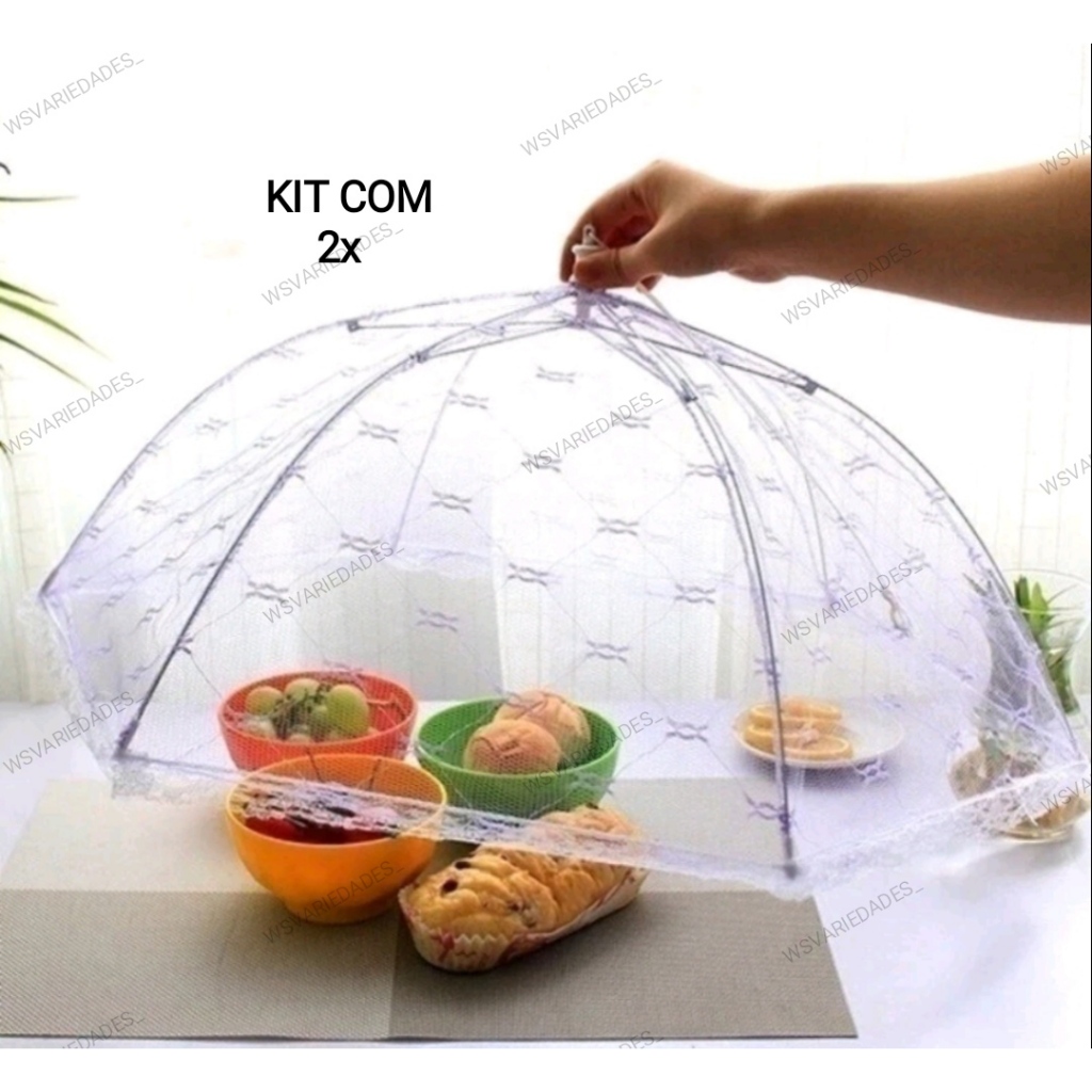 KIT DOIS MOSQUETEIRO TELA PROTETORA DE ALIMENTOS BOLO DOCE SALGADO em Oferta na Shopee