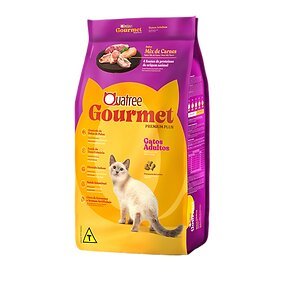 Ração Quatree Gourmet para Gatos Adultos Castrados Sabor Mix de Carnes 3KG