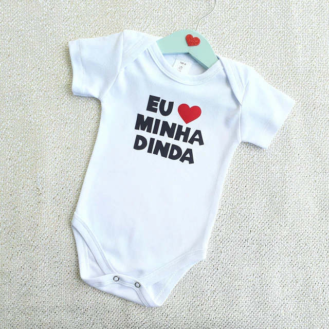 Body Eu Amo Minha Dinda Manga Curta em Oferta na Shopee