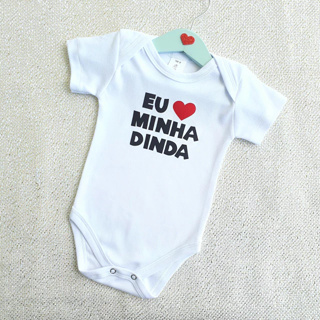 Body Eu Amo Minha Dinda Manga Curta em Oferta na Shopee