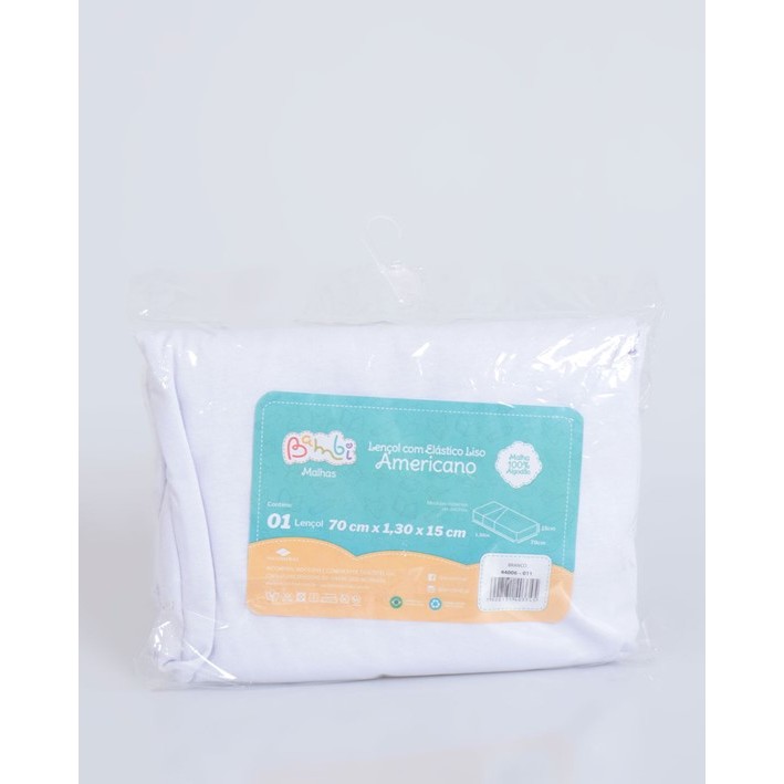 Lençol Para Berço Americano C/ Elástico Liso - Envio Imediato