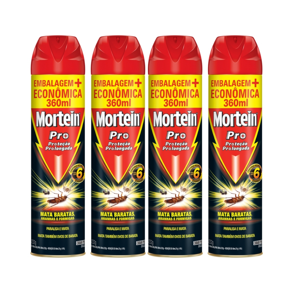 Kit 4 Inseticidas Mortein Multi-inseticida Mata Baratas