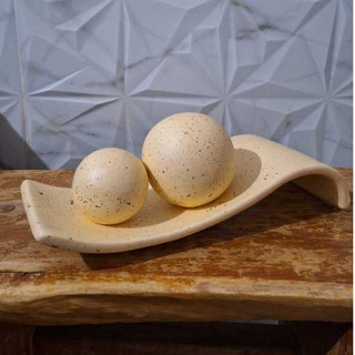 Rampa bege com pintinhas 2 bolas, decoração de casa em Oferta na Shopee
