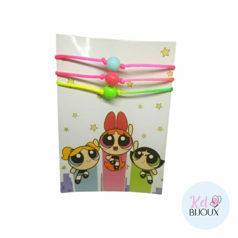 Kit Pulseiras Amizade Melhores Amigas - As Meninas Super Poderosas