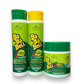 01 Kit Capilar Bababell Maça Verde Bell Corpus 500G em Oferta na Shopee