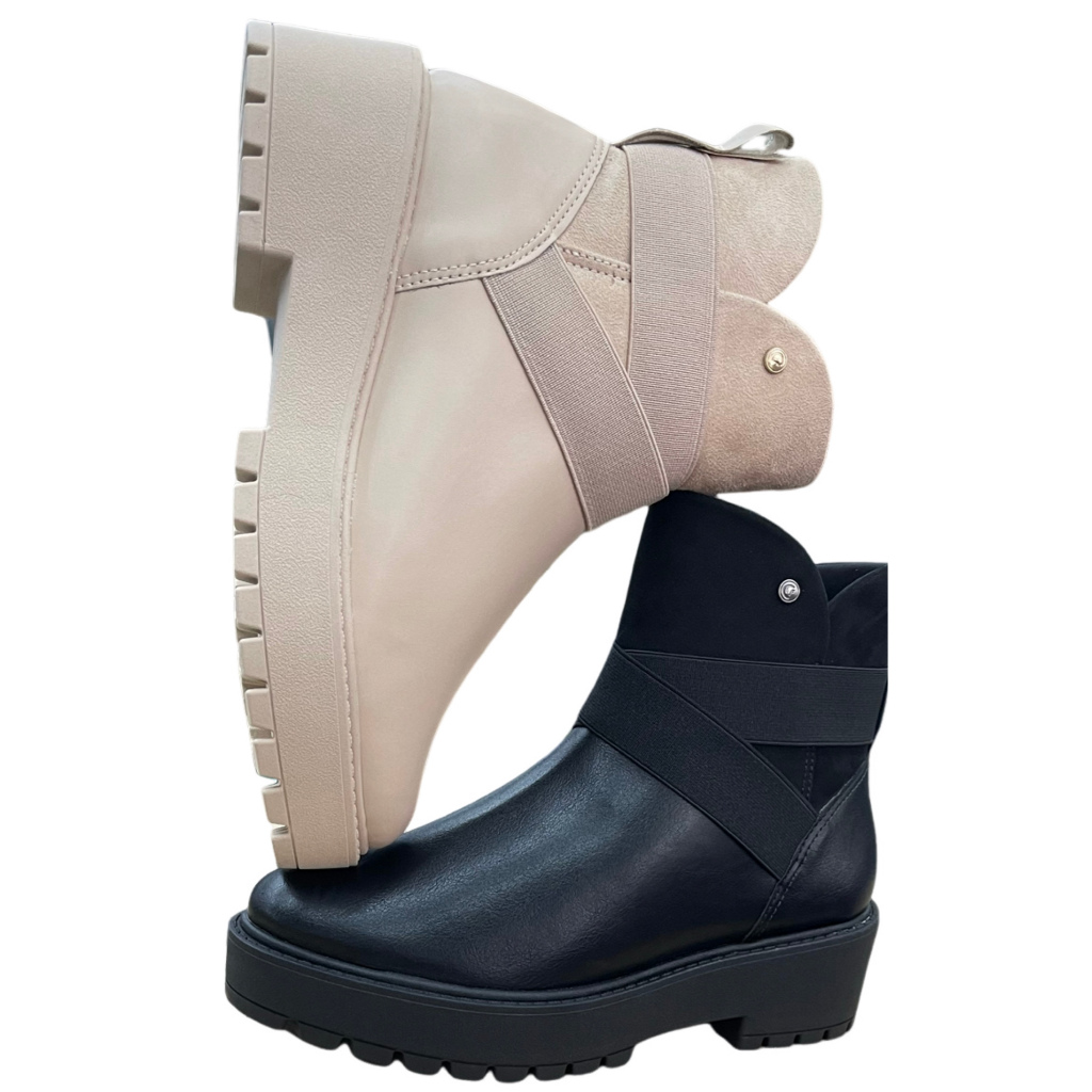 Bota coturno Feminino Cano Curto Sola Tratorada Comfortflex 97303