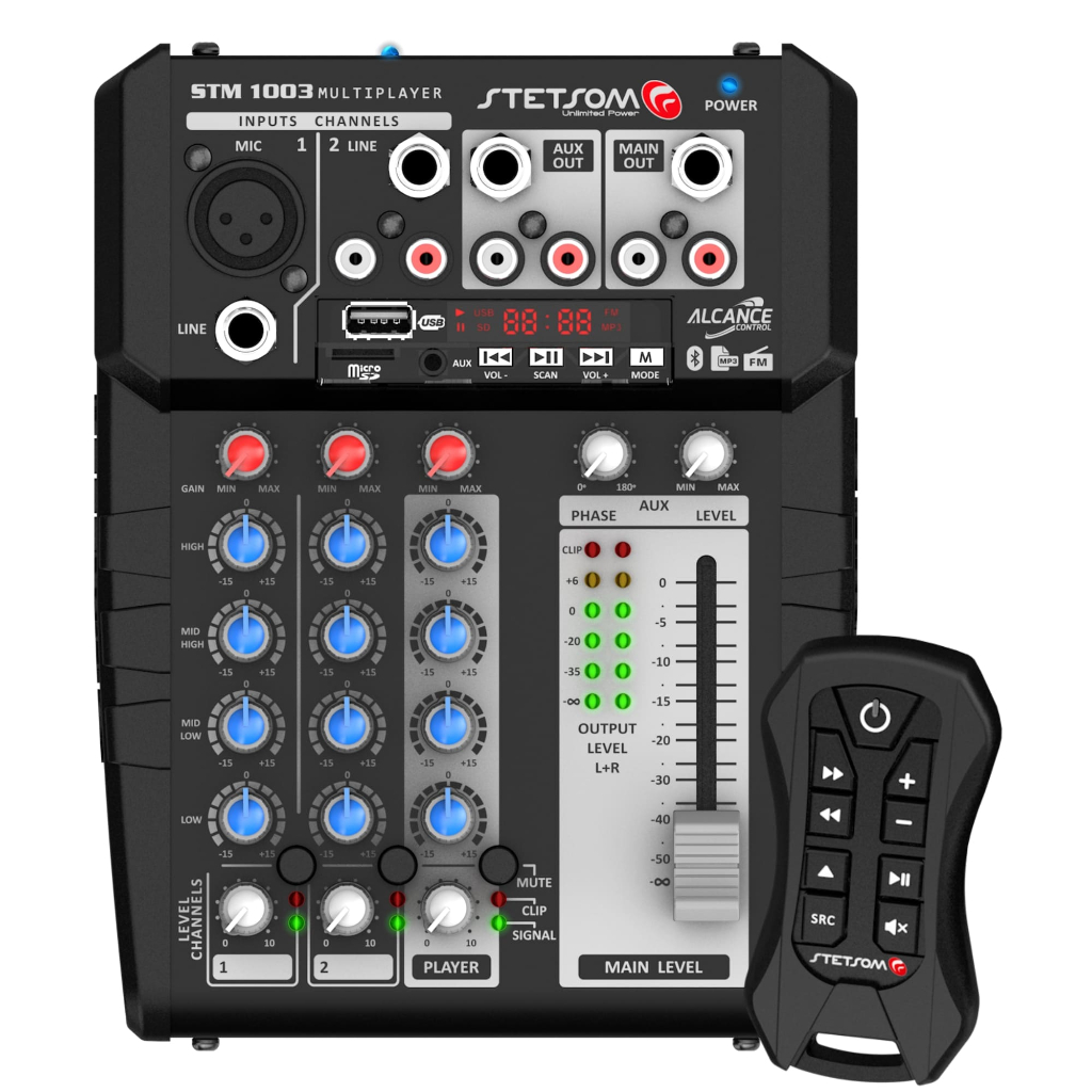 Mesa De Som Stetsom Stm1003 Automotiva Mixer 3 Canais 12v Bluetooth em Oferta na Shopee