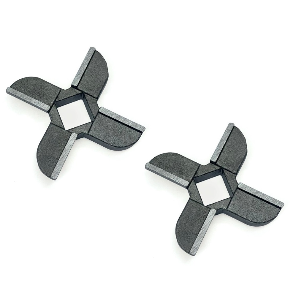 Kit 2 Navalhas para Moedor De Carne Nº 5 Faca Lâmina Cruzeta Do Moedor elétrico manual