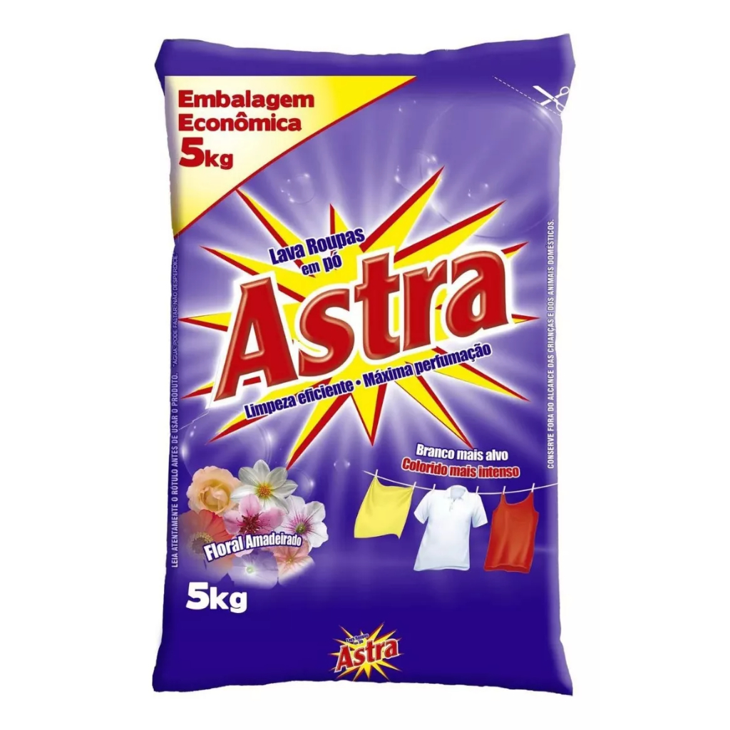 Sabão em Pó Astra Floral Amadeirado 5Kg