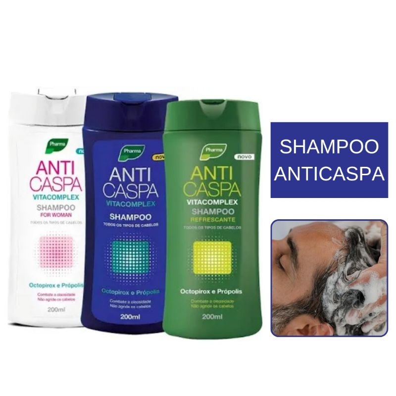Shampoo Anticaspa Anti Oleosidade VitaComplex 200ml cada em Oferta na Shopee