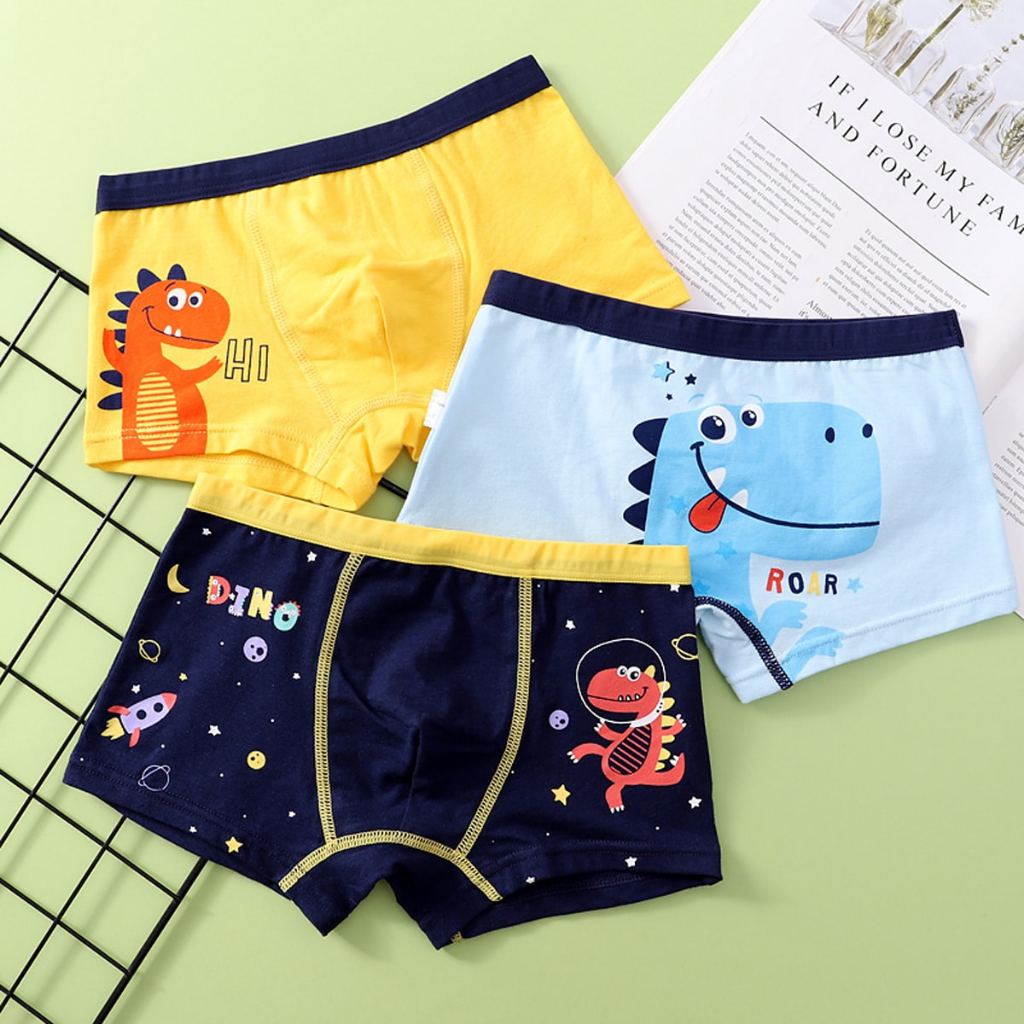 Kit 6 Cuecas Box Boxer Infantil Menino Criança Garoto 100% Confortável Estampas Sortidas