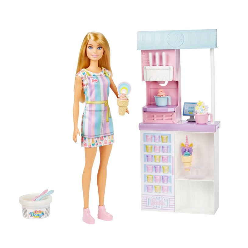 Barbie Profissões Sorveteria Divertida - Mattel em Oferta na Shopee