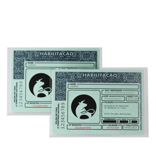 Capa Protetora Acrílica p/ CNH Carteira Automóvel Habilitação - Kit com 2 unidades em Oferta na Shopee