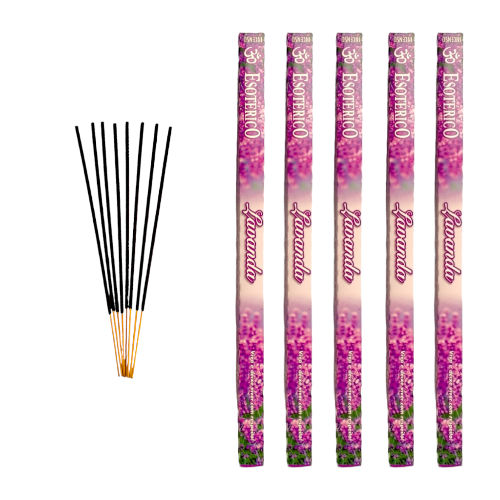 40 varetas de incenso natural a escolher e  incensário de madeira esoterismo renovação de energia relaxamento aromáticos meditação