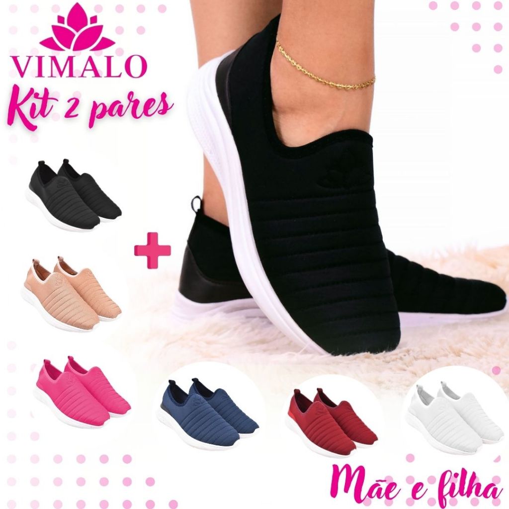 Kit 2 pares Vimalo: VL02 PRETO + ADICIONAL em Oferta na Shopee