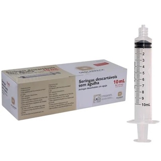 SERINGA DESCARTÁVEL 10 ML BICO LOCK COM 50 UNIDADES OU COM 100 UNIDADES DESCARPACK em Oferta na Shopee