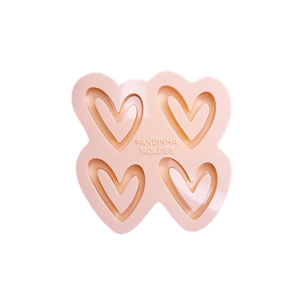 Molde De Silicone Para Resina Coração Vazado em Oferta na Shopee