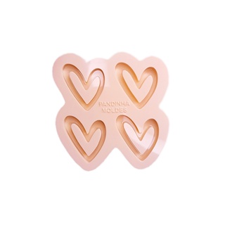 Molde De Silicone Para Resina Coração Vazado em Oferta na Shopee