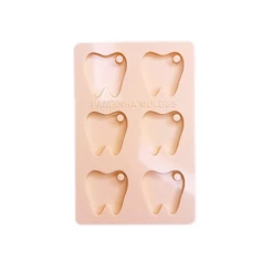 Molde de Silicone para Resina Dentinhos