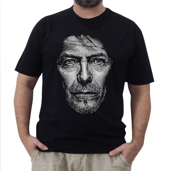 Camiseta Camisa Masculina Blusa 100% Algodão Rock David Bowie